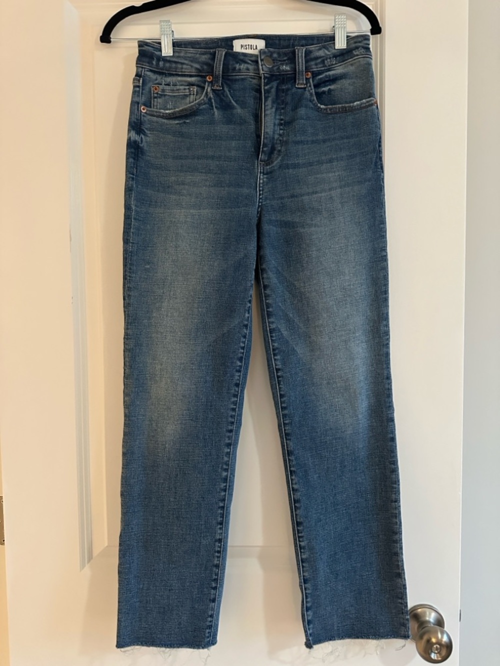 pistola Classic Straight-Leg Jeans in Medium Blue Wash